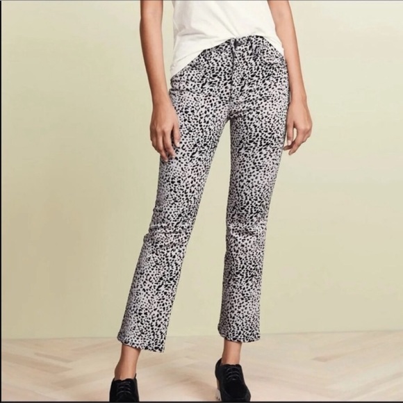 🆕Rag + Bone HANA Flocked Cropped Flared Jeans - Picture 13 of 16